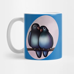 Lovebirds blue Mug